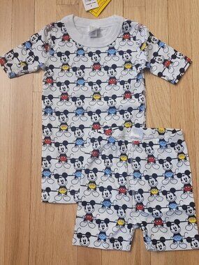 New Hanna Andersson Disney Mickey Mouse PJs Pajamas Short Johns - Size 110 / 5